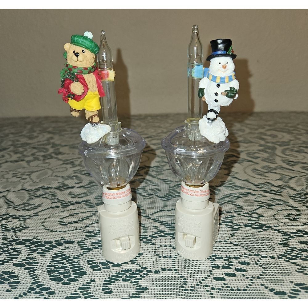 Vintage Christmas-Themed Bubble Night LIghts